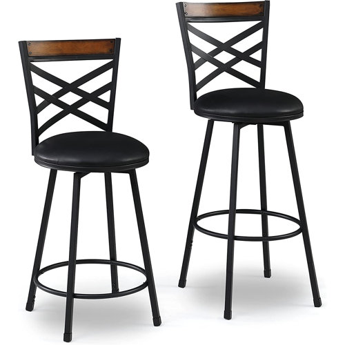 17 Stories Swivel 29'' Bar Stool Wayfair